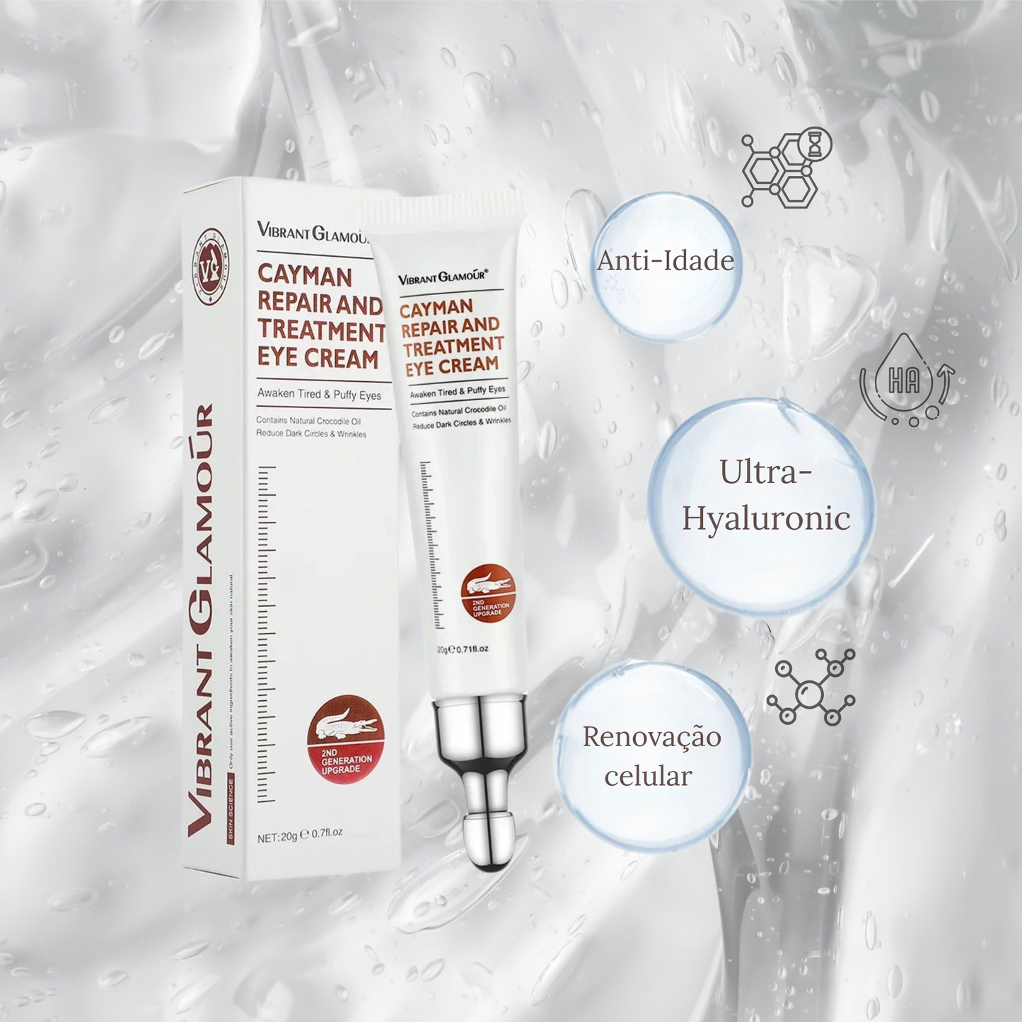 CREME PARA OLHOS COM PEPTÍDEOS E COLÁGENO – ANTIRRUGAS E ANTIOlHEIRAS