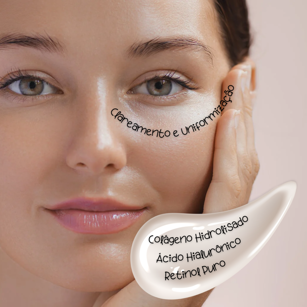 Creme Facial de Retinol Lifting Firmador com Colágeno – Hidratante Anti-rugas e Clareador