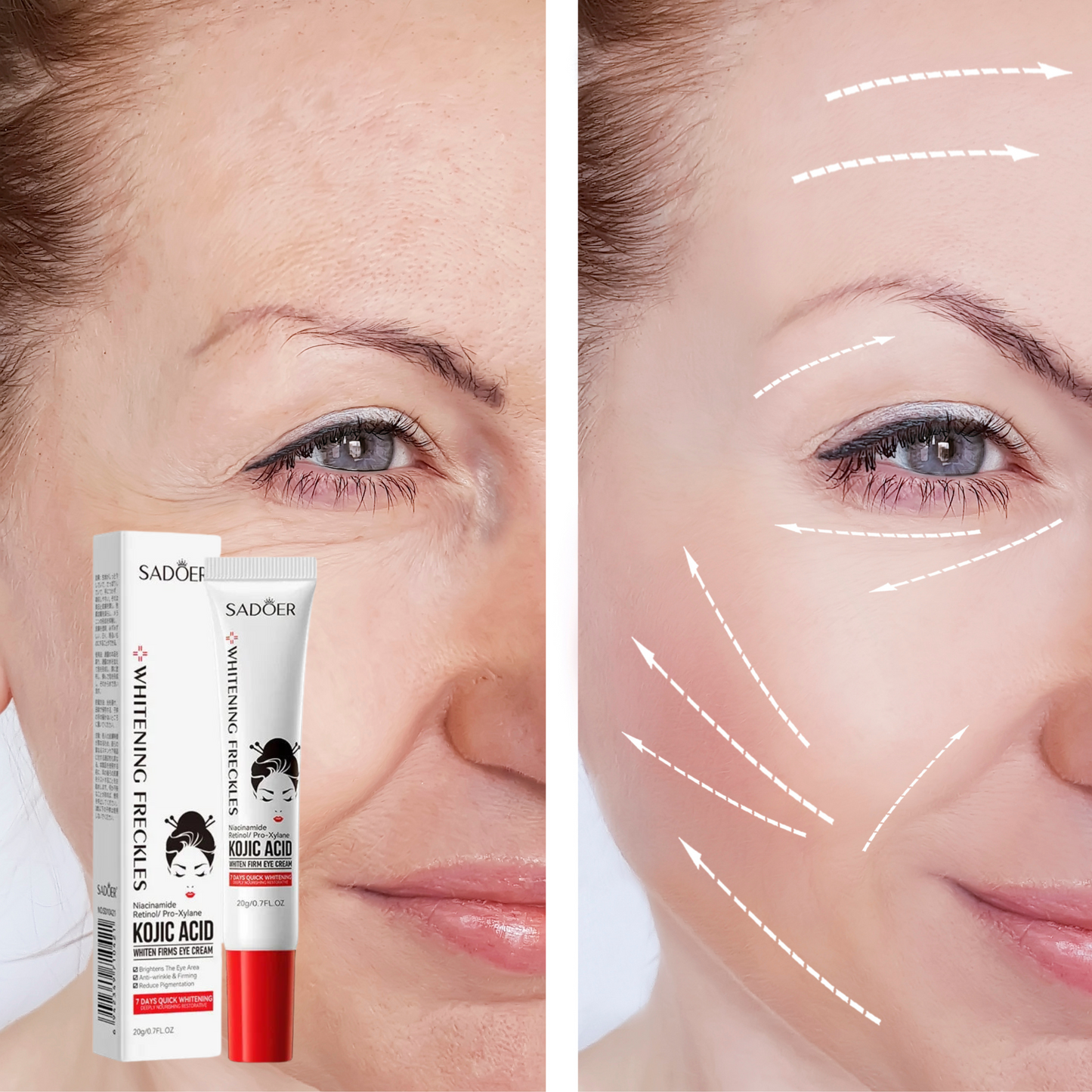 CREME PARA OS OLHOS CLAREADOR COM ÁCIDO KÓJICO + RETINOL