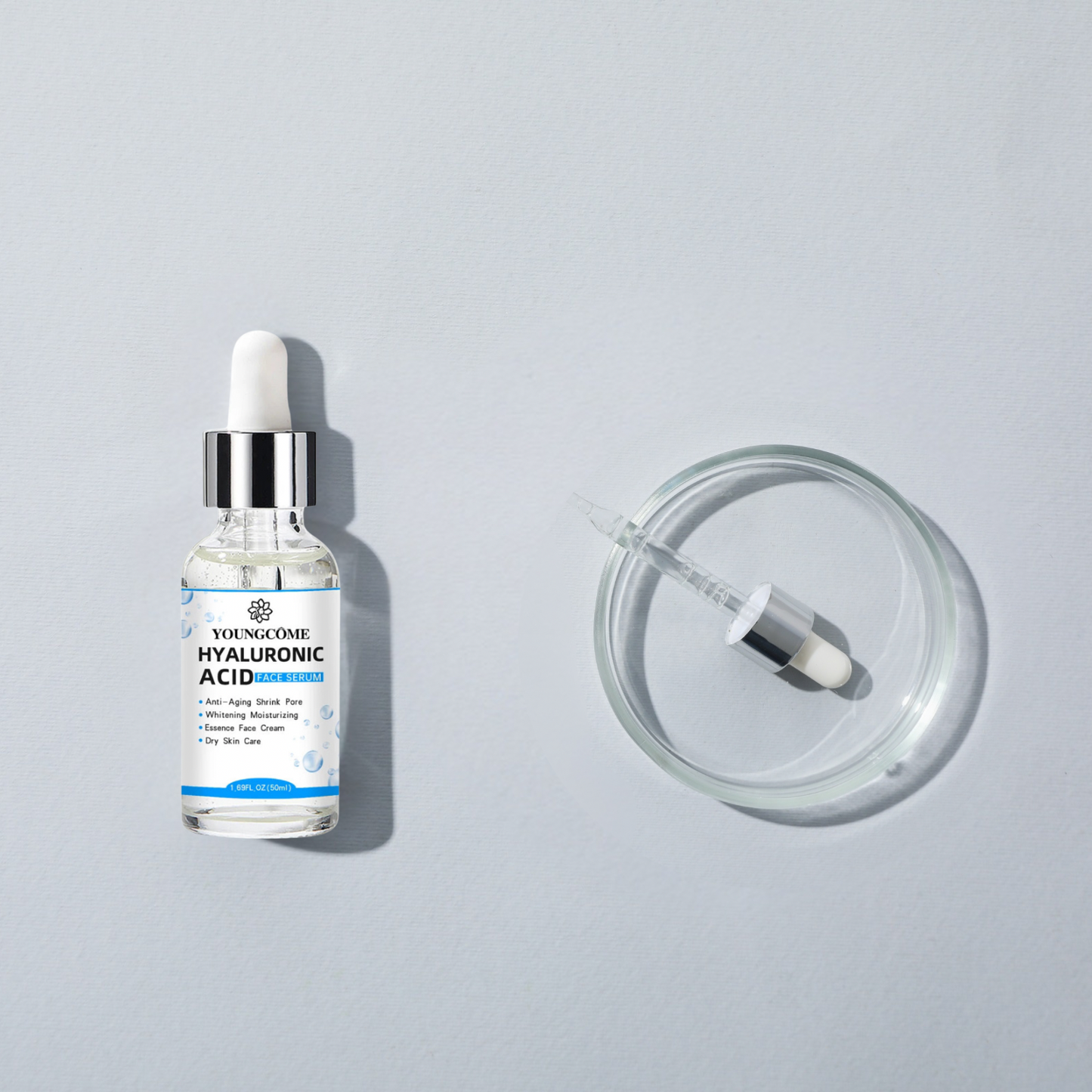 Sérum Facial com Ácido Hialurônico – Hidratação Profunda com Tecnologia Coreana