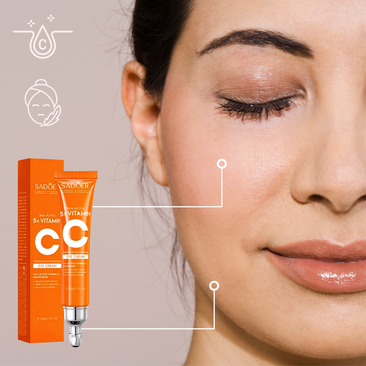 SADOER CREME PARA OS OLHOS COM VITAMINA C
