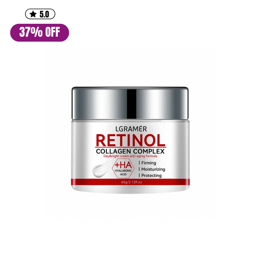 Creme Facial de Retinol Lifting Firmador com Colágeno – Hidratante Anti-rugas e Clareador