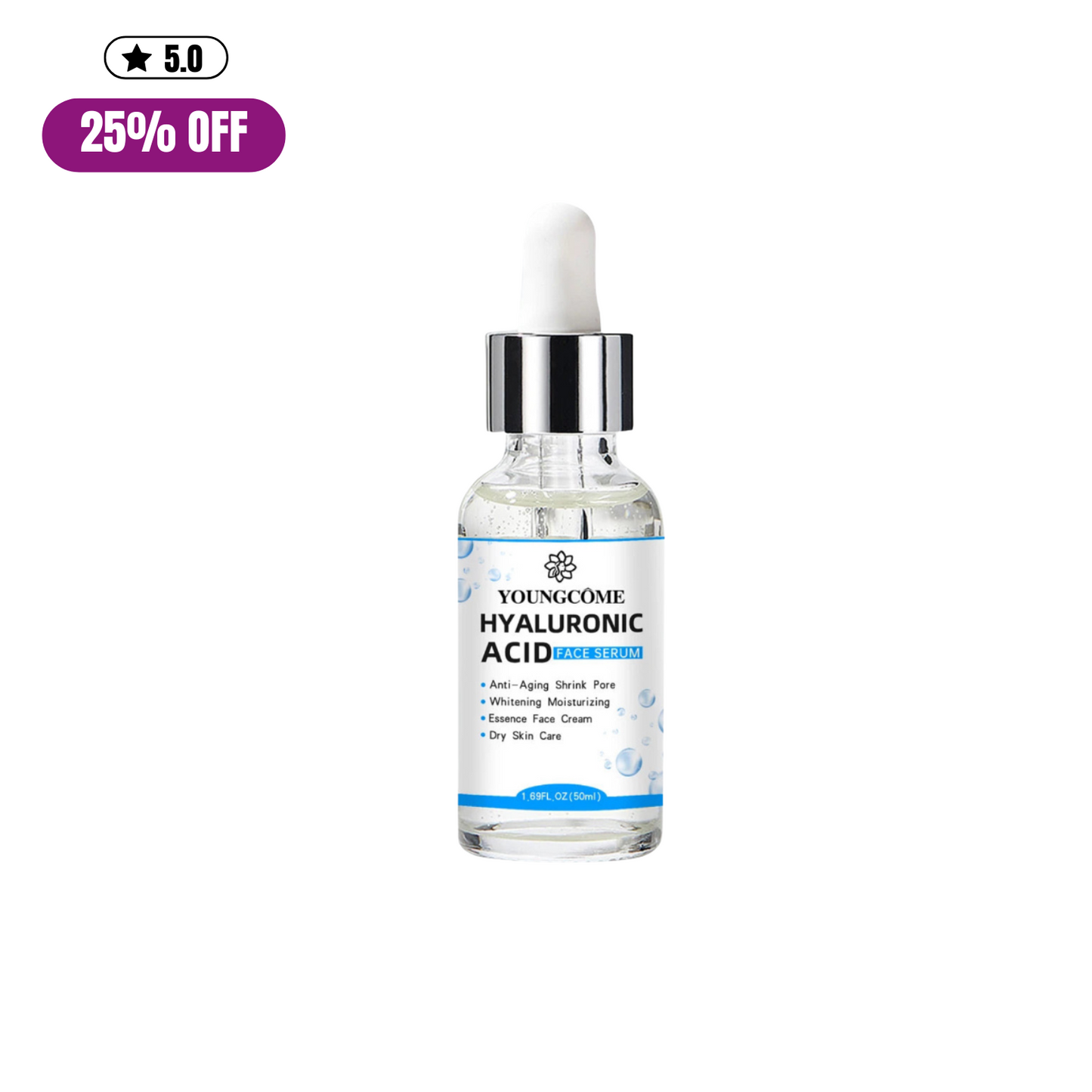 Sérum Facial com Ácido Hialurônico – Hidratação Profunda com Tecnologia Coreana